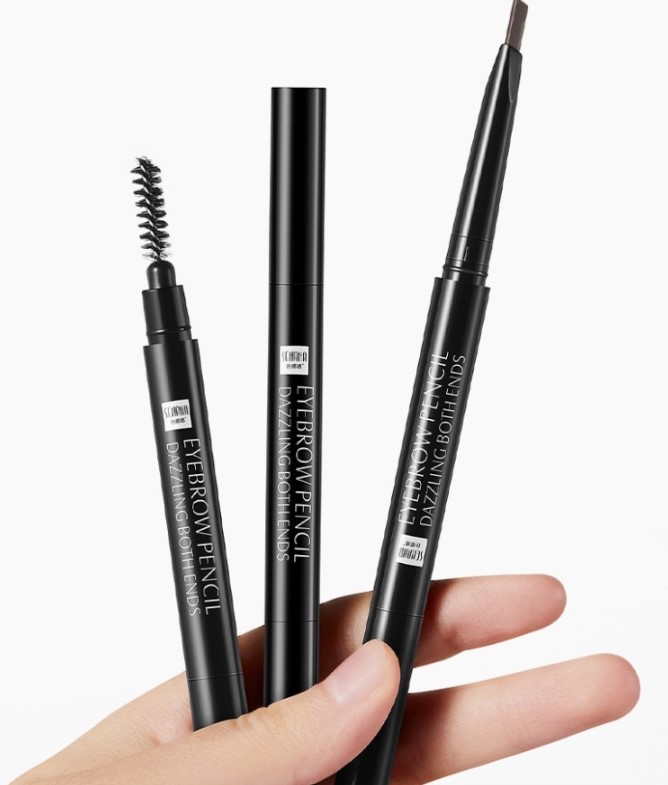 Карандаш для бровей Senana Colorful and Detailed Double Eyebrow Pen (Чёрный)