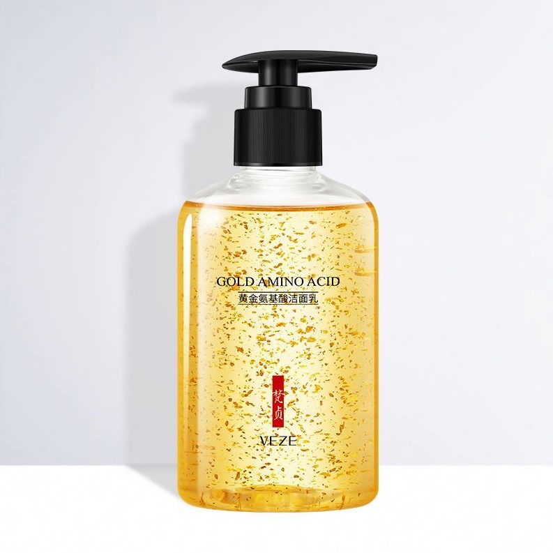 Гель для очищения лица с золотом и аминокислотами, Venzen 24K